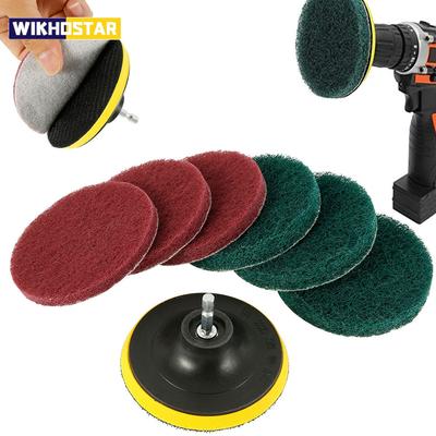 Car Electric Drill Brush Kit Electric Cleaning Brush Tool Polishing Pad Household Cleaning Tool for Bathroom Floor Tub