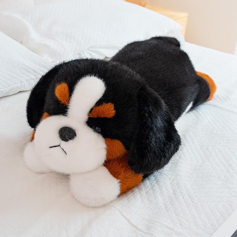 30~50Cm Lying Cartoon Animals Plush Toy Stuffed Hippo Panda Bear Dog Dinosaur Doll Fluffy Sleeping Companion Gift