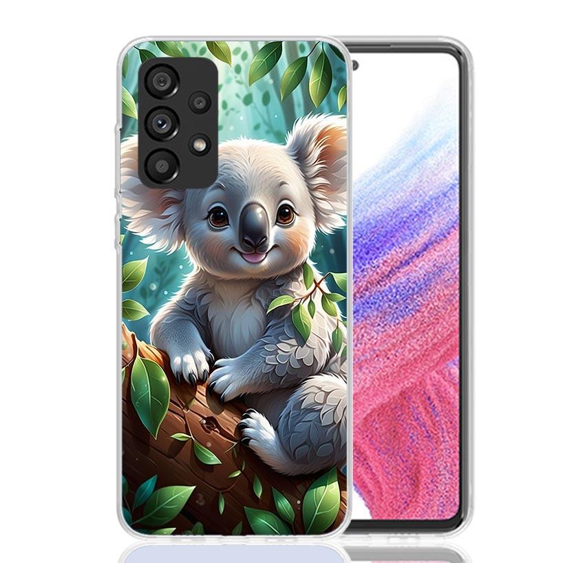 Koala Kawaii Cute Animal Phone Case For Samsung Galaxy A17 A16 A14 A15 A13 A57 A56 A54 A55 A53 A37 A36 A34 A35 A33 A26 A24 A25 A