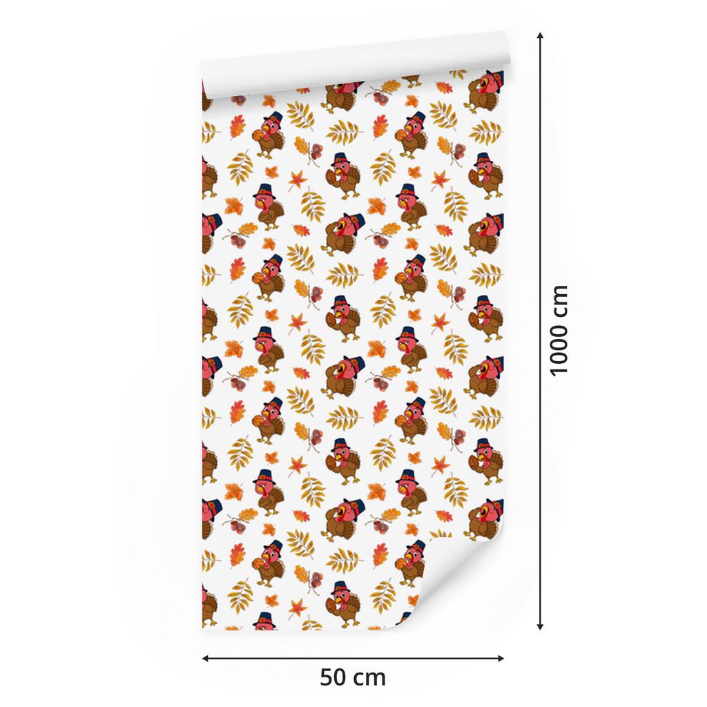Turkey Wallpaper in White, Cream, Beige and Orange for Living Room and Bedroom 50x1000