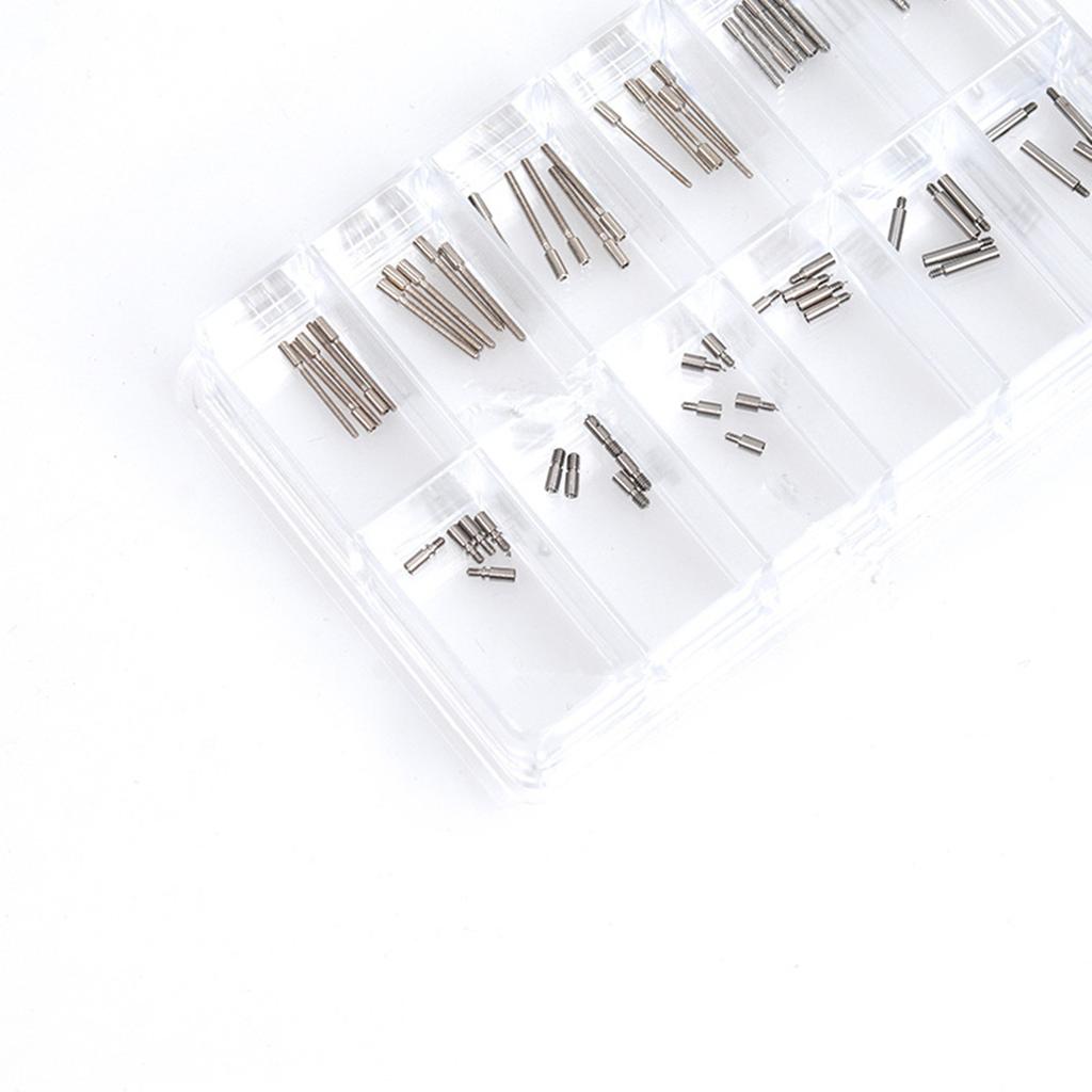 60Pcs 12 Sizes Stainless Steel Watch Stem Extender Watch Winding Stem Crown Connector Adapter Changer For Watchmaker Tools Parts