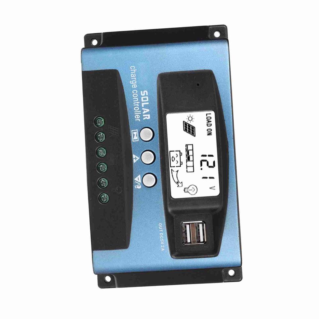 MPPT 50A Solarladeregler Dual-USB LCD-Display 12V 24V