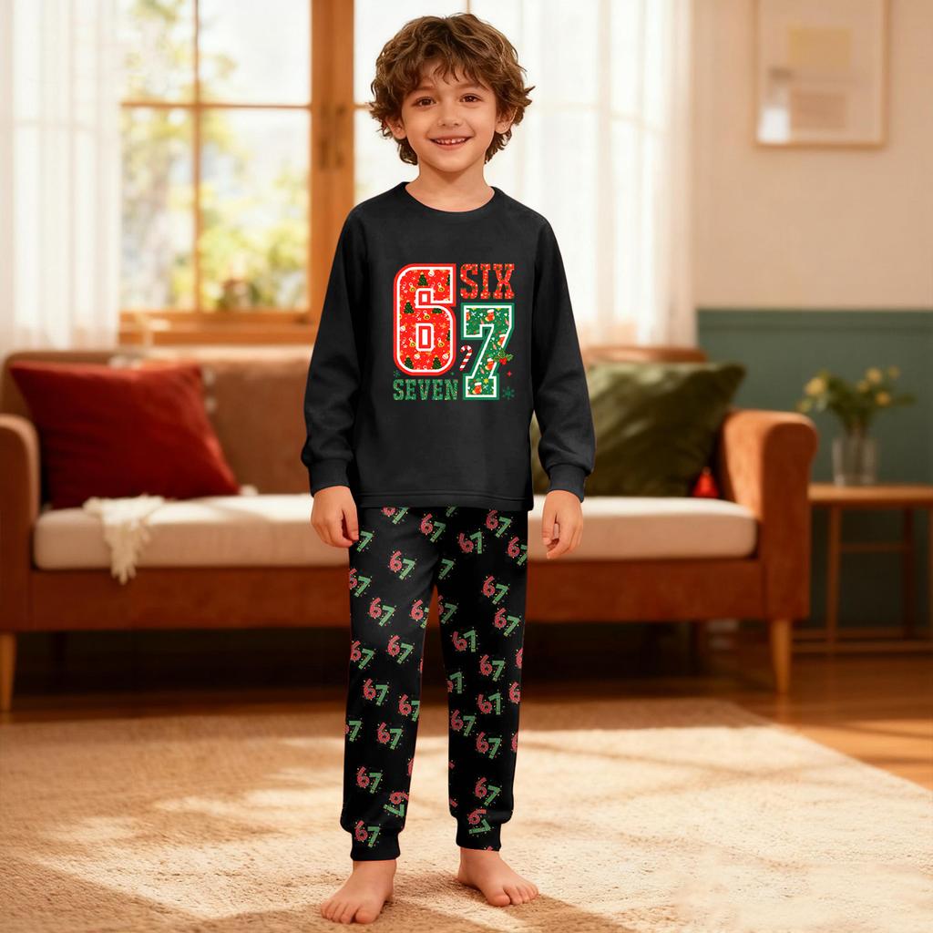 Children's Set - Boy And Girl Printed Thin Two-Piece Set With Long Sleeves And Pants