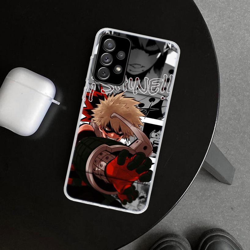 MHA Bakugou Katsuki Phone Case Cover for Samsung Galaxy A12 A22 A32 A52 A72 A02S A51 A50S A31 A20S A10S Note 20 Ultra 10 Plus Ga