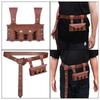Vintage Renaissances Costume Accessories Set with Faux Leather Belt and Potion Bottle Holder with 4Pcs Cork Potion Vials