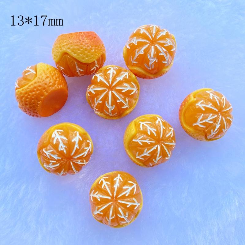 10Pcs Resin Lovely Mixed Artificial Orange Fruits Flatback Cabochon Scrapbook Kawaii DIY Embellishments Accessories D77