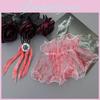 Princess Halloween Diy Horror Hair Clip And Bone Eye Mask With Red Mesh For Costume Party