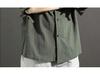 2024 Men's Japanese-Style Casual Stand Collar Shirt - Three-Quarter Sleeve, Loose Fit, Cotton & Linen