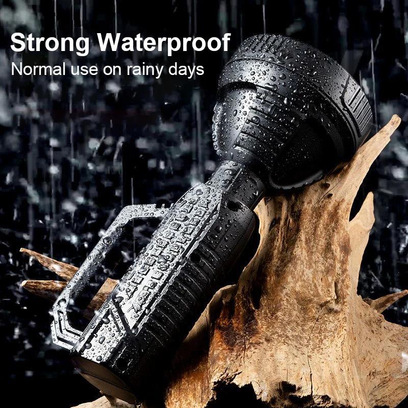 High Power LED Flashlight Water Resistant Fishing Lantern Torch USB Rechargeable Powerful Spotlight Searchlight Camping Lamp