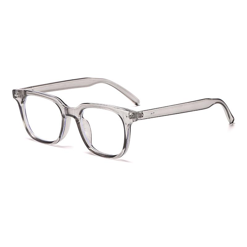 66037 Trend Rice Nail Square Frame Anti-Blue Light Flat Glasses 5 Personalized Plain And Thin Glasses