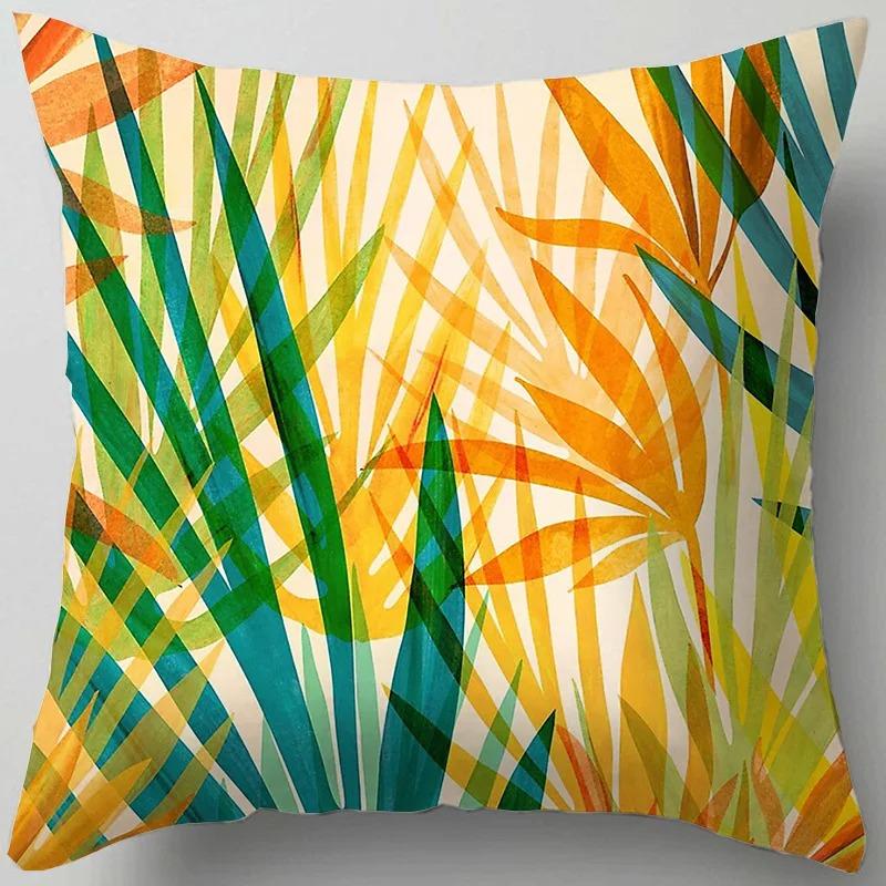 Blue Flower Decorative Pillowcase Living Room Office Decoration Home Pillowcase