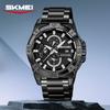 Men’s Watches Fashion Business Date Watch Luxury Men Steel Quartz Wrist Watches Chronograph 3 Dials Male Clock