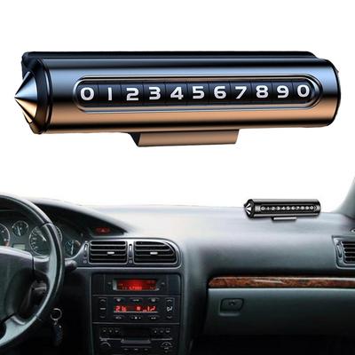 Auto Temporäre Parkkarte Autonummer Drehen Stopp Universal Tragbar Metall Auto Telefon Mit Glasbruchfunktion Zubehör