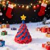 Tweekleurige 3D Geprinte Spiraal Kerstboom Speelgoed Creatieve Wervel Kegel Stressverlichting Cadeau Voor Kinderen Vakantie Decoratie Kerstcadeau
