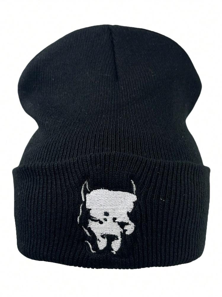1 Stück Wachhund Strickmütze Kältefeste Bean Cap Winter Warme Mütze Erwachsenenmütze Personalisiert Und Modisch