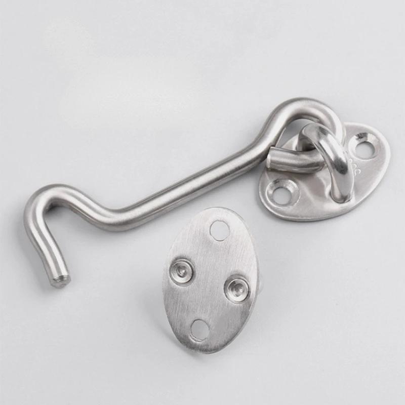 3/4/6 Inch Stainless Steel Door Latch Bathroom Latch Hook Old-fashioned Room Door Latch Simple Sliding Door Bolt