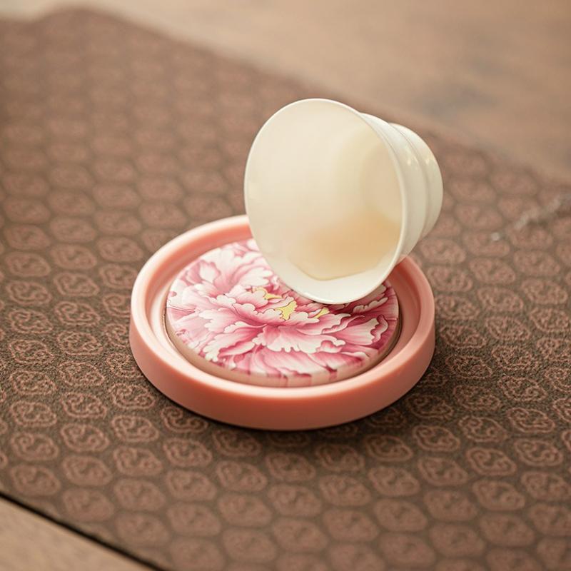 Podtácky na čaj v čínském stylu s absorpcí vody, růžové, Kung Fu, pro domácnost, úložné, držák na čajový šálek, podložka, čajový podnos, obřadní doplňky, nové