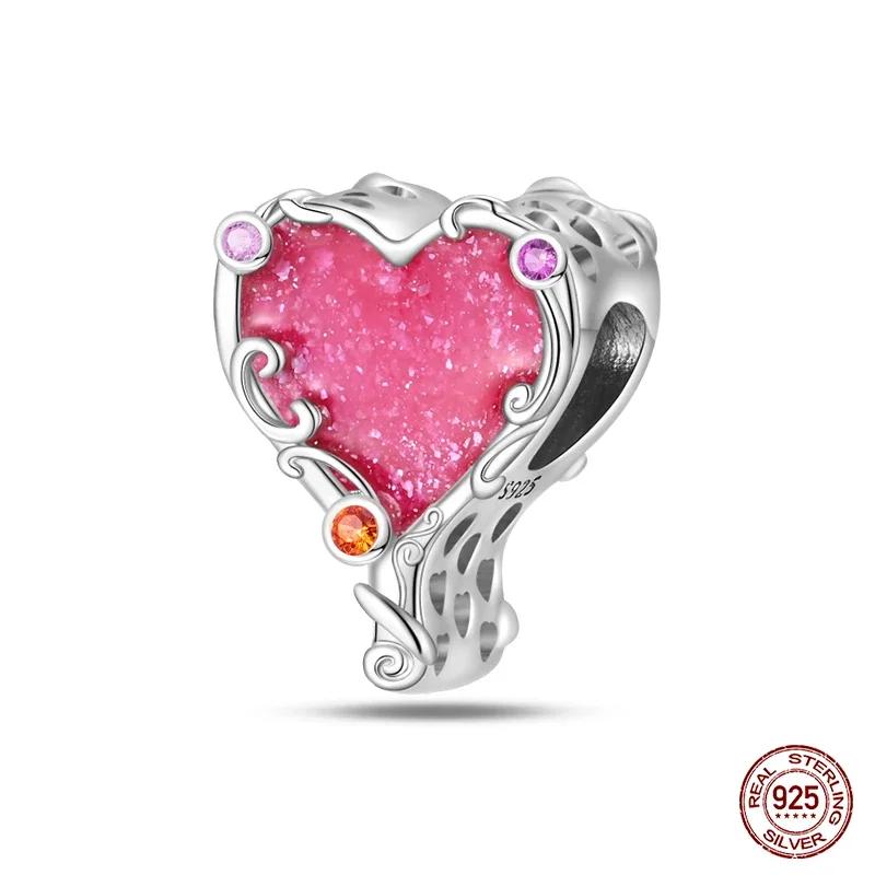 100% Copper Fashion Pink Princess Skirt Bag Lipstick Charms Beads Fit Original Bracelets Diy Jewelry Gifts