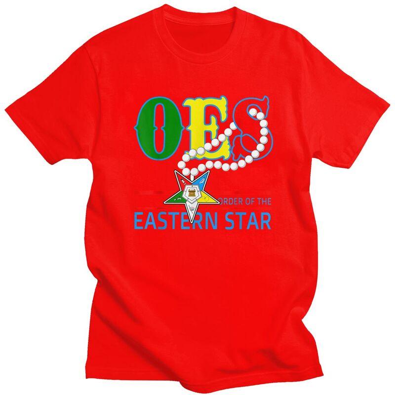 

Custom Male OES Eastern Star T Shirts ShortSleeve Cotton Tshirts Streetwear Tshirt Casual Tee Slim Fit Clothes S