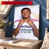 Mbappe Customize Your Name Diamond Painting Round Diamond Diy Frameless Holiday Artwork Suitable For Home Office Wall Decoration
