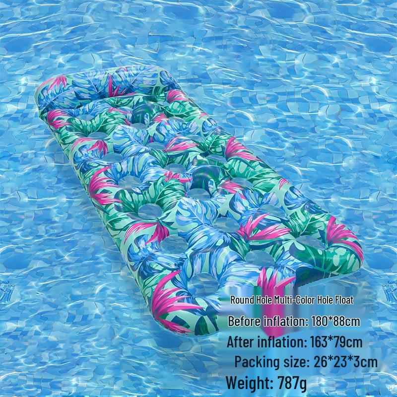 Foldable Striped Inflatable Pool Float Hammock Recliner