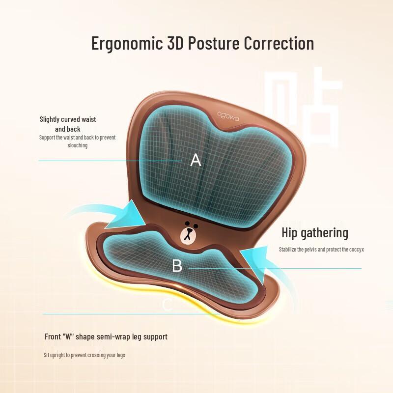 OGAWA LINE FRIENDS Lumbar Heat Massage Cushion