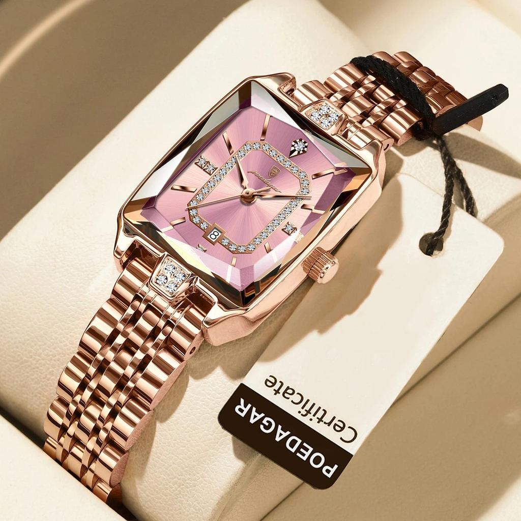 POEDAGAR High Quality Women Watch Waterproof Date Fashion Watches Luxury Stainless Steel Quartz Ladies Wristwatch