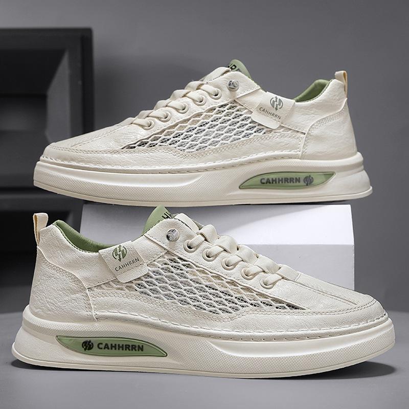 

Весенне-летняя мужская обувь 2025 новая сетчатая обувь на доске мужская дышащая спортивная и повседневная модная обувь студенческие маленькие белые туфли низкий верх 39