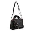 Damen Handtasche mit Schultergurt Münzbörse PU Leder Reißverschluss Mehrzweck Handtasche Stilvolle Umhängetasche Schwarz Kostenlos