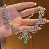 Lightweight Fairy Core Necklace Silver Plated Tassel Statement Chain  Photoshoot Props