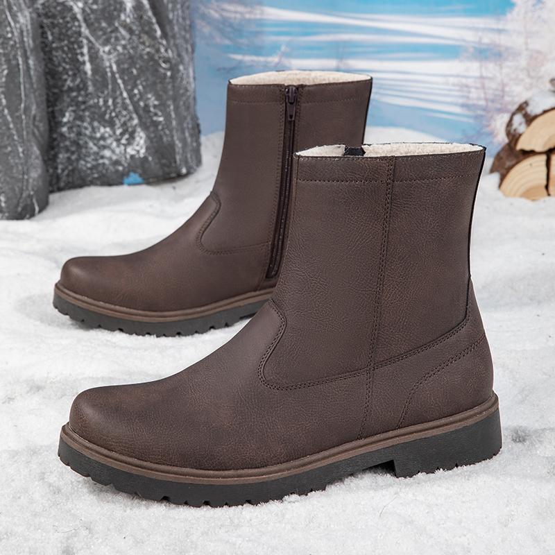 

Осенние женские ботинки Теплая обувь Зимние Прочные и легкие Четыре сезона Уличные Универсальные Ботинки с высоким голенищем в британском стиле 46 коричневый