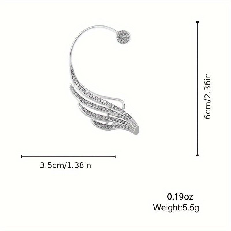 1pc Women'S Fashion Luxury Wing Ear Jewelry, Individual All-Match Premium No-Piercing Ear Clip