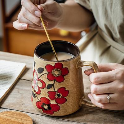 Büro Große Tasse Chinesischer Stil Handbemalte Tasse Keramiktasse