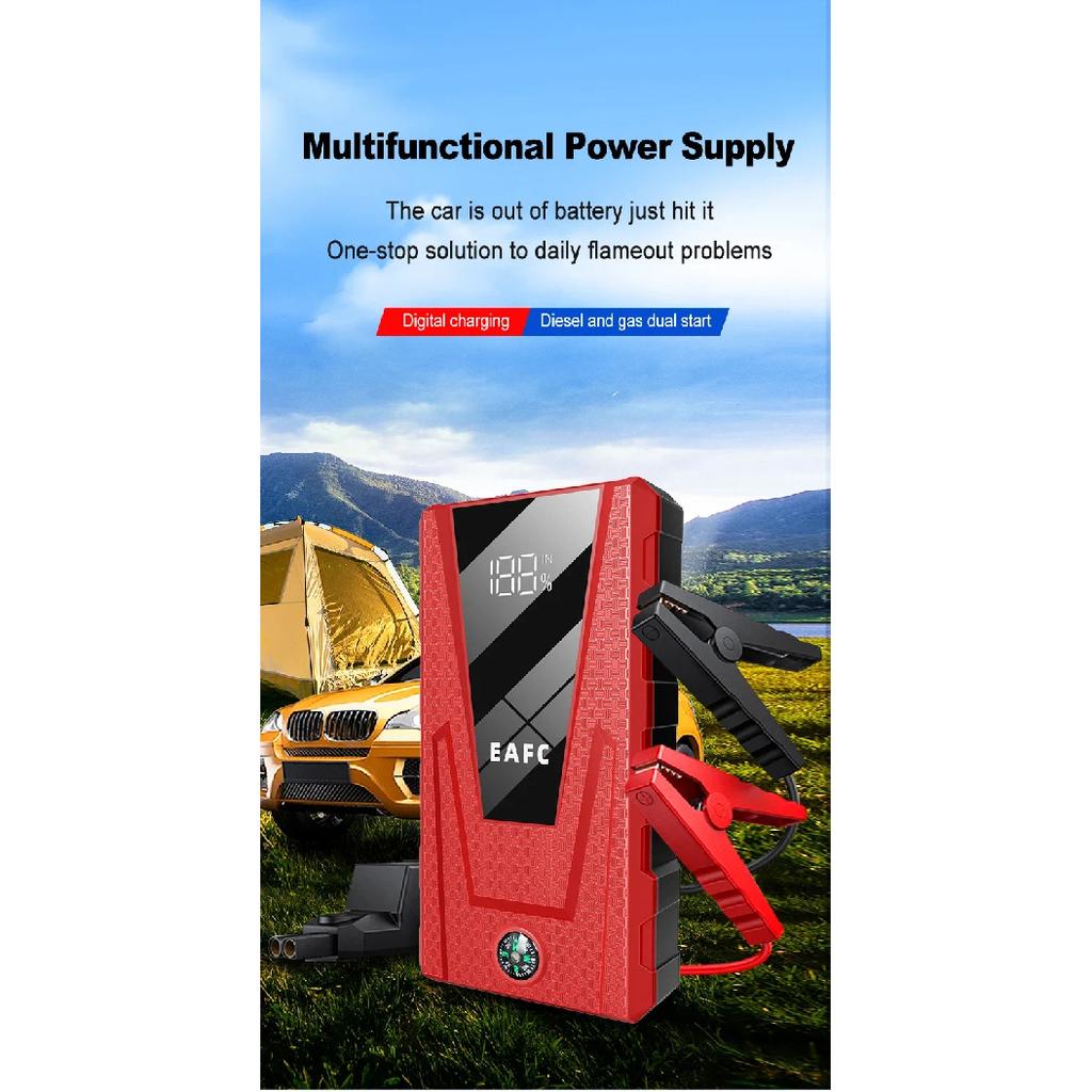 12V Car Emergency Battery Booster & Multi-FunctionSupply Portable 1000A/1200A/2000A Car Jump Starter Power Bank Auto Starter