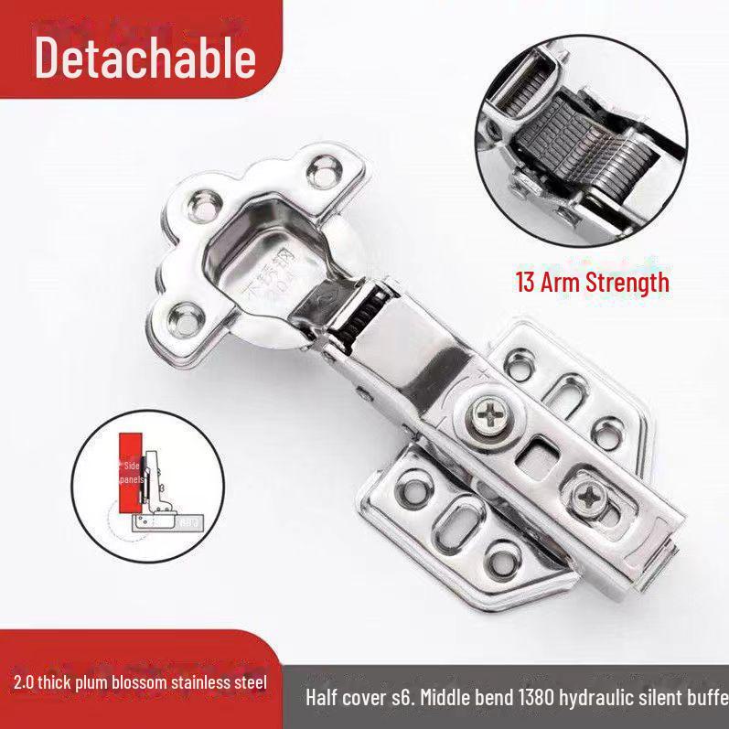 304 Stainless Steel Hydraulic Buffer Wardrobe Cabinet Door Folding Hinge