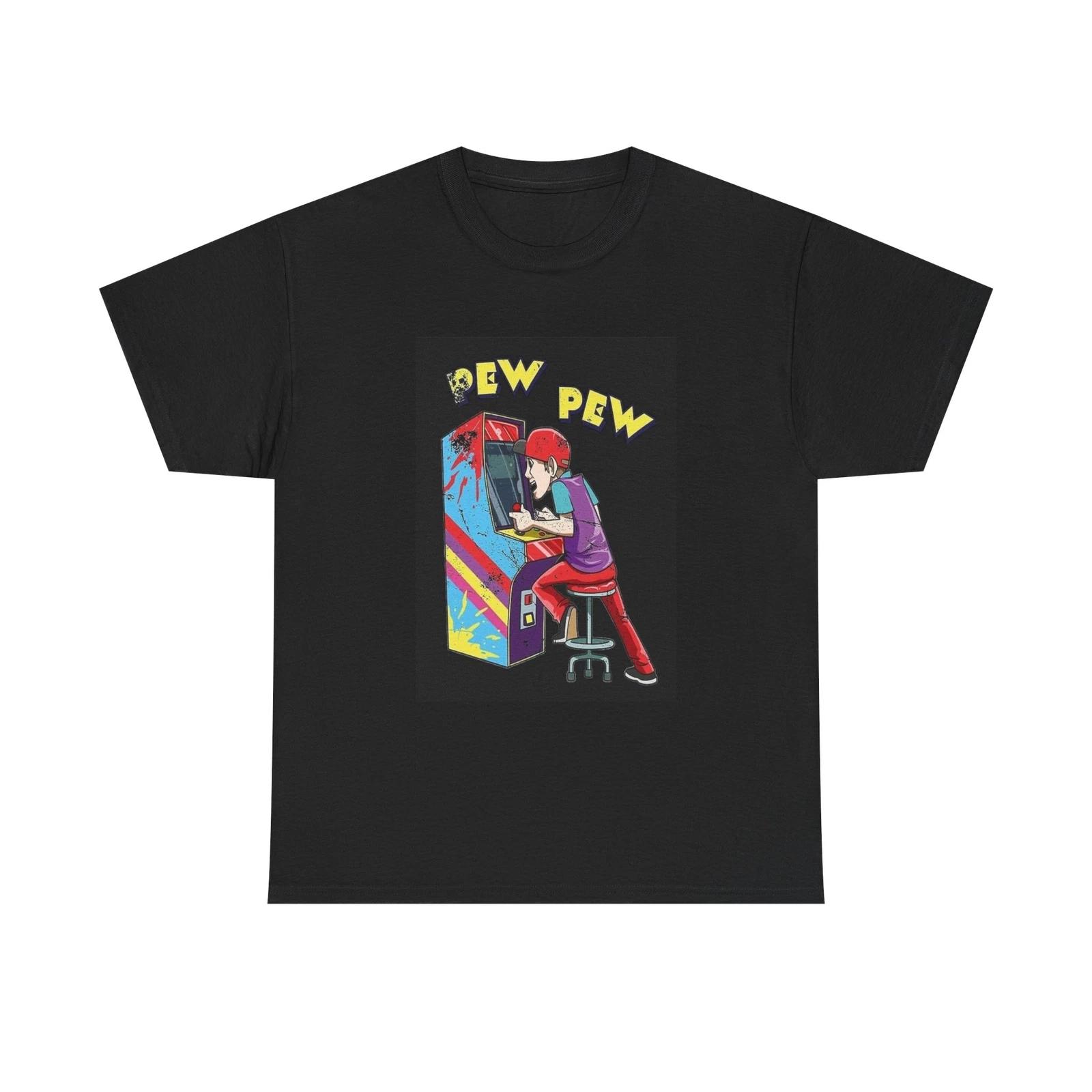 Men s and Women s T-shirts 80s Arcade Gaming Pew Pew L
