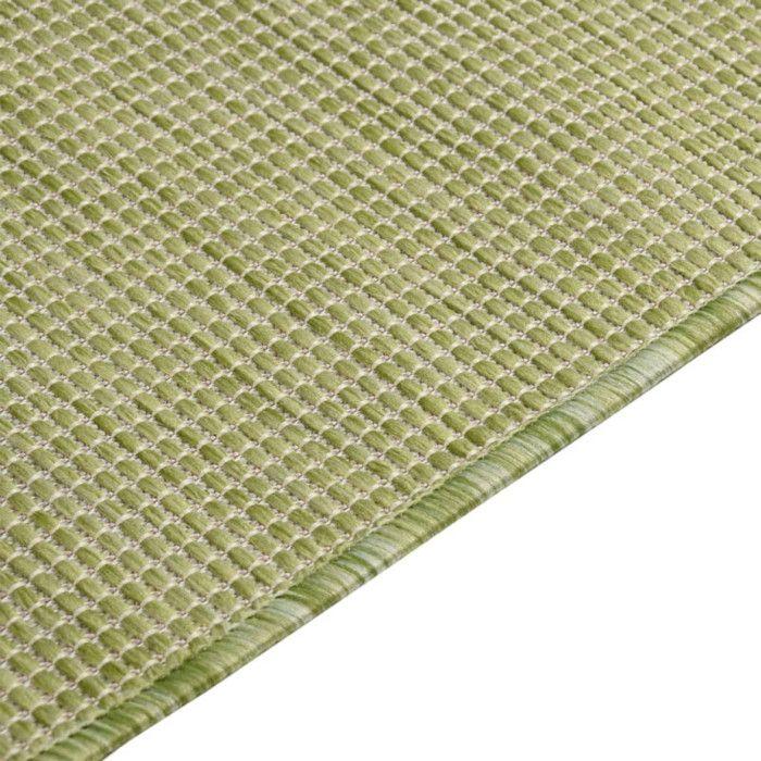 VidaXL Tapis à tissage plat d'extérieur 160x230 cm Vert