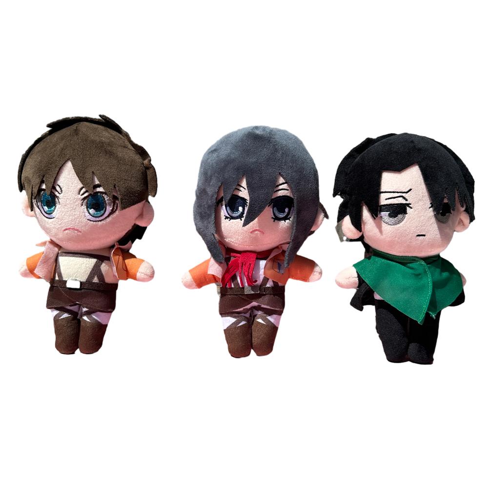 20Cm Anime Attack On Titan Plush Toys Doll Kawaii Cute Soft Stuffed Plush Pillow Levi Eren Mikasa Stuffed Doll Gifts For Kids