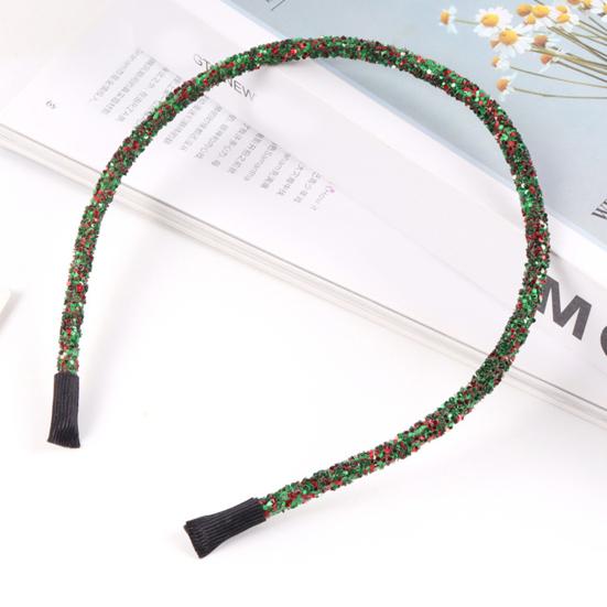 Women Hair Hoop Sparkling Sequins Elastic Headband DIY Glitter Handmade DIY Hair Hoop Christmas