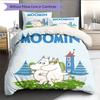 Moomin Pattern Bedding Home Decoration Birthday Gift ( 1 duvet cover + 2 pillowcase, without core),fan merchandise.