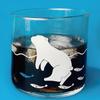 Cute tableware Polar Bear Swimming Glass Soba Choco Glass 300ml "North Pole" Approx. SAN3642-1