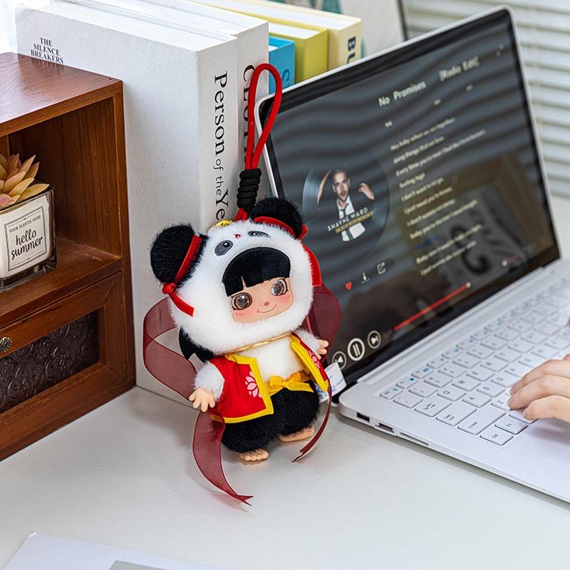 Plush Toy Glue Doll Nezha Standing Posture Doll Keychain National Trend Doll Figure Doll Pendant Car