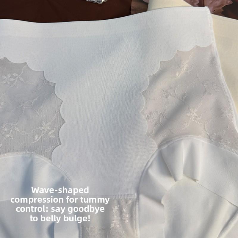 Ladies Spring and Summer New Lace Non Trace High Waist Breathable Comfortable High Waist Underwear