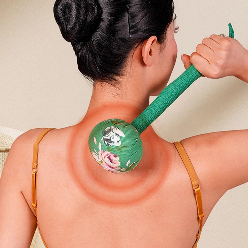 1Pc Moxibustion Hammer Thigh Manual Massagers Wormwood Mugwort Herbal Medicine Filling Hammer Back Stick Cloth For Neck Massager