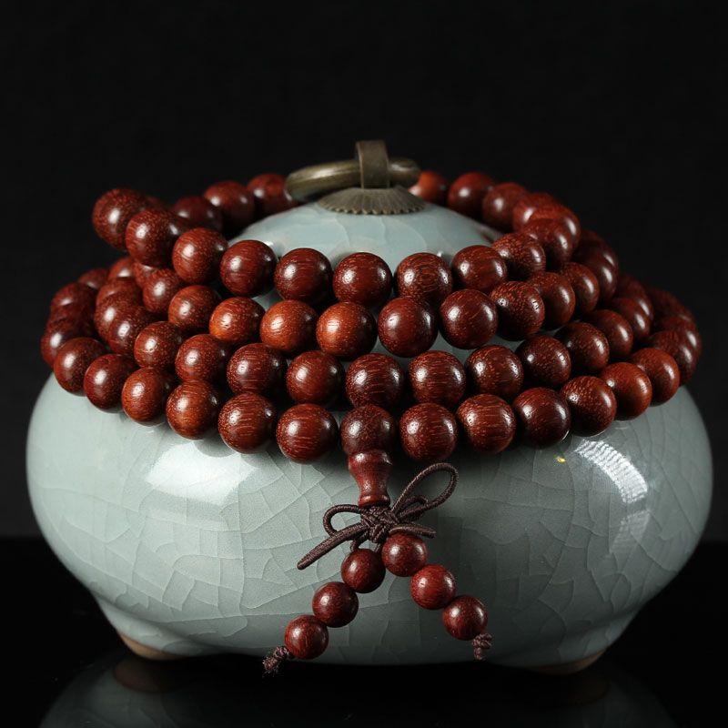 

Supreme Good Craft Red Sandalwood 0.8 108 Buddha Beads Bracelet for Men and Women Fashion Ornament Ordinary 0.6cm * 108