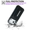 For iPhone 17 Pro Max Case Card Bag Kickstand TPU+PU Phone Cover