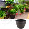 Imitation Wooden Plant Pot PP Resin Flower Pot Imitated Wood Planting Planter