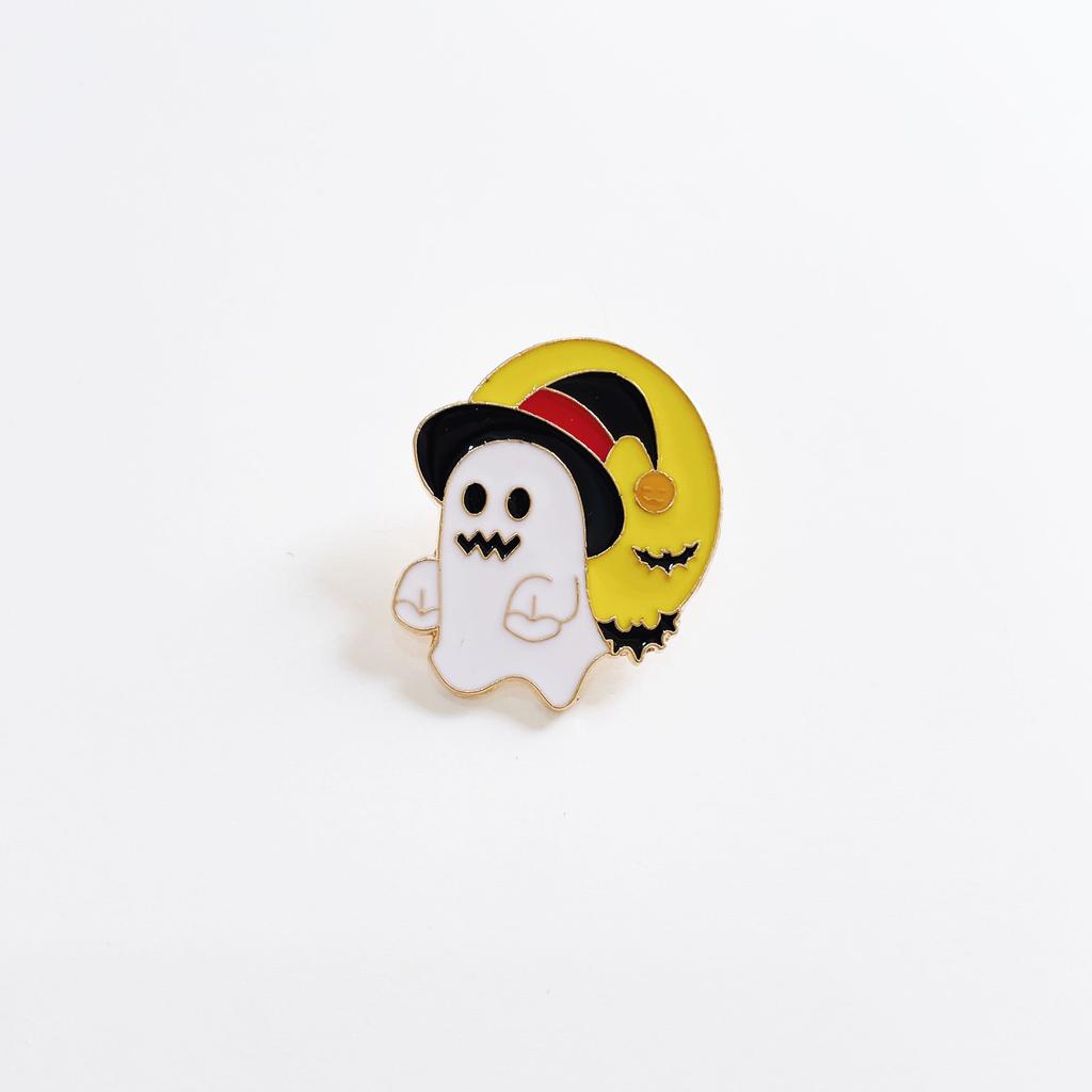 Halloween Spooky Ghost Pumpkin Enamel Pin Funny Brooch Cartoons Badge For Bags Jeans Hoodies Denim Lapel Pin Jewelry Kids Best G