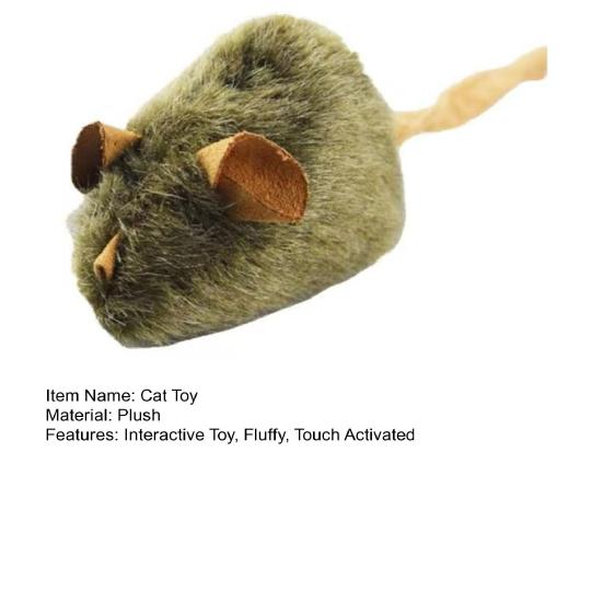 Brinquedo Automático de Rato para Gatos Ativado ao Toque Brinquedo de Rato que Faz Barulho Brinquedo Interativo para Gatos para Gatinhos Estimulação do Instinto de Caça