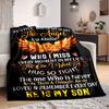 1PC Son Memorial Quote Blanket, Throw For Sofa, Bed, Travel, Printing Blanket With Soft And Warm Fabric Yy250918187
